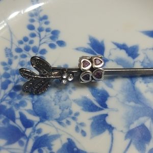 Pandora pink heart CZ spacers set of 2